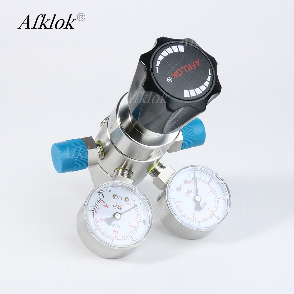 Co2 Regulator Dual Stage - Dwustopniowy regulator ciśnienia z podwójnym manometrem,