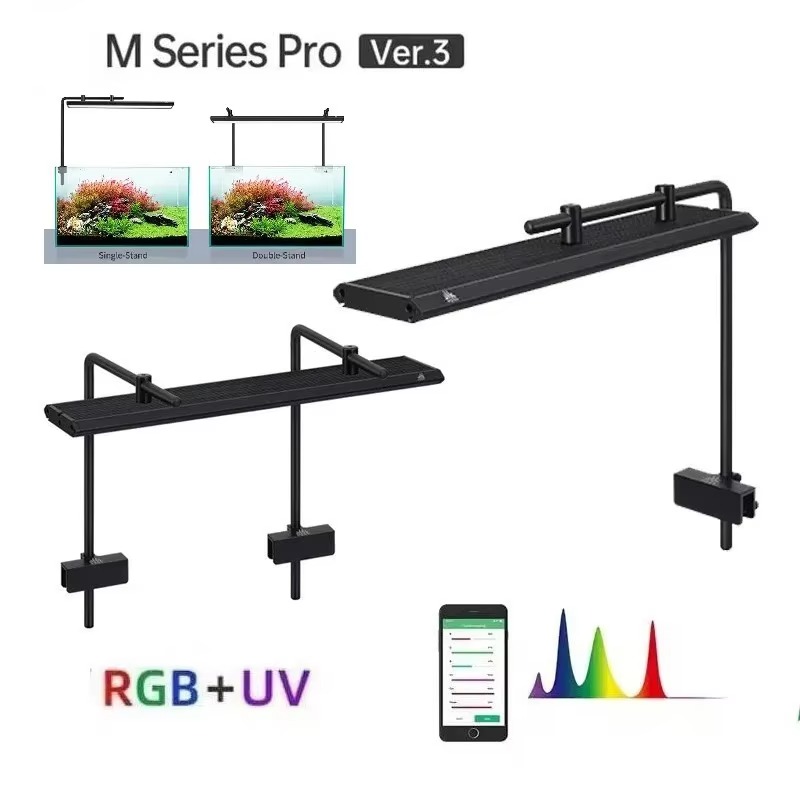 Planted Aquarium Uv Light - Seria M z uchwytem RGB+UV Lampa