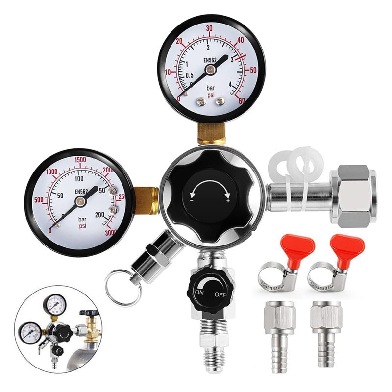 Co2 Regulator Dual Stage - Regulator CO2 do beczek CGA-320, dwustopniowy