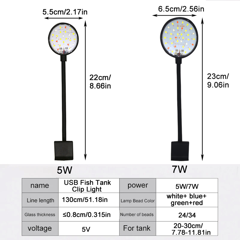 Lampa LED do akwarium USB, ośw – Aquarium Planted Tank Light recenzja i cena