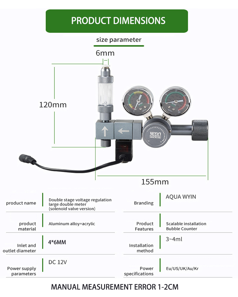 Regulator CO2 do akwarium DIY, – Co2 Regulator Dual Stage recenzja i cena