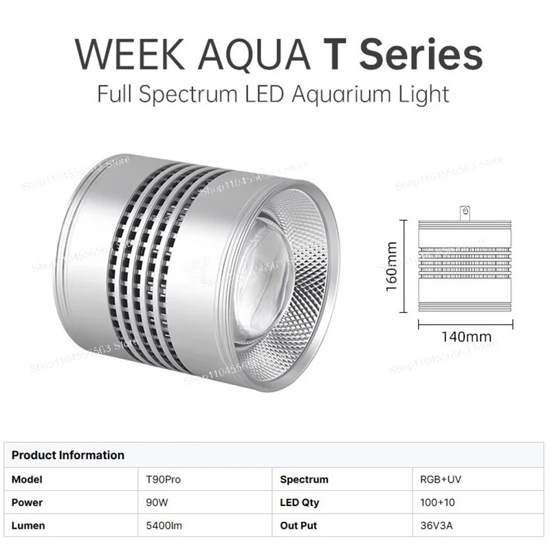 Lampa akwariowa T90 PRO 90W RG – Planted Aquarium Uv Light recenzja i cena