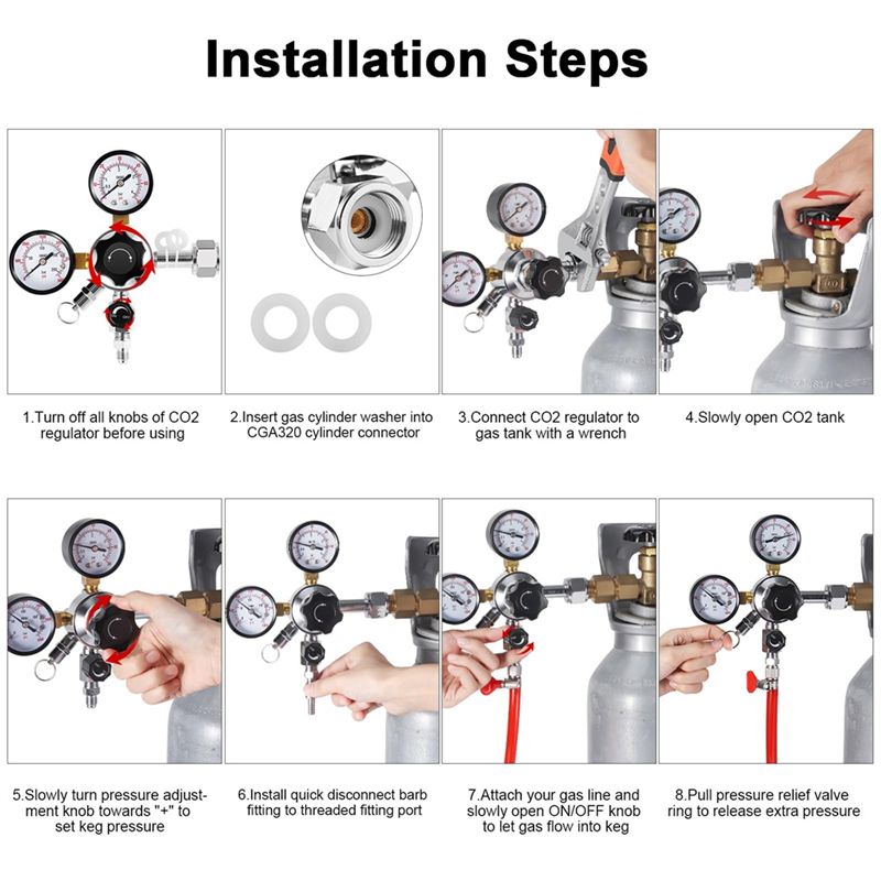 Regulator CO2 do beczek CGA-32 – Co2 Regulator Dual Stage recenzja i cena